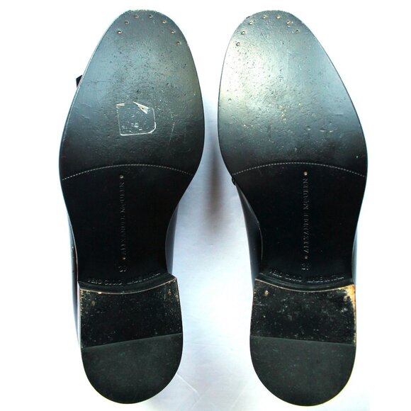 Alexander McQueen Black Leather Micro Studded Loafer / Size 39 / Black Fringe - Picture 10 of 13